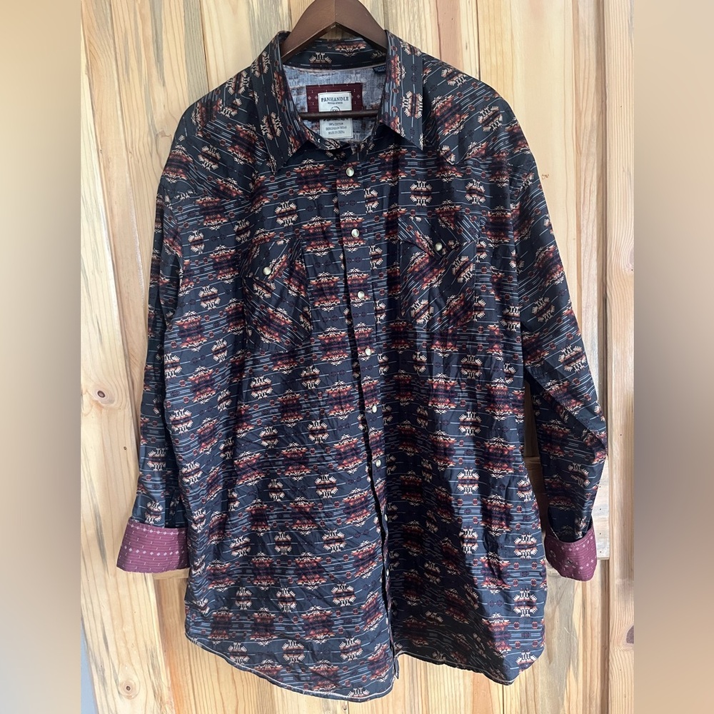 Panhandle Men’s Rough Stock Pearl Snap Shirt XXL